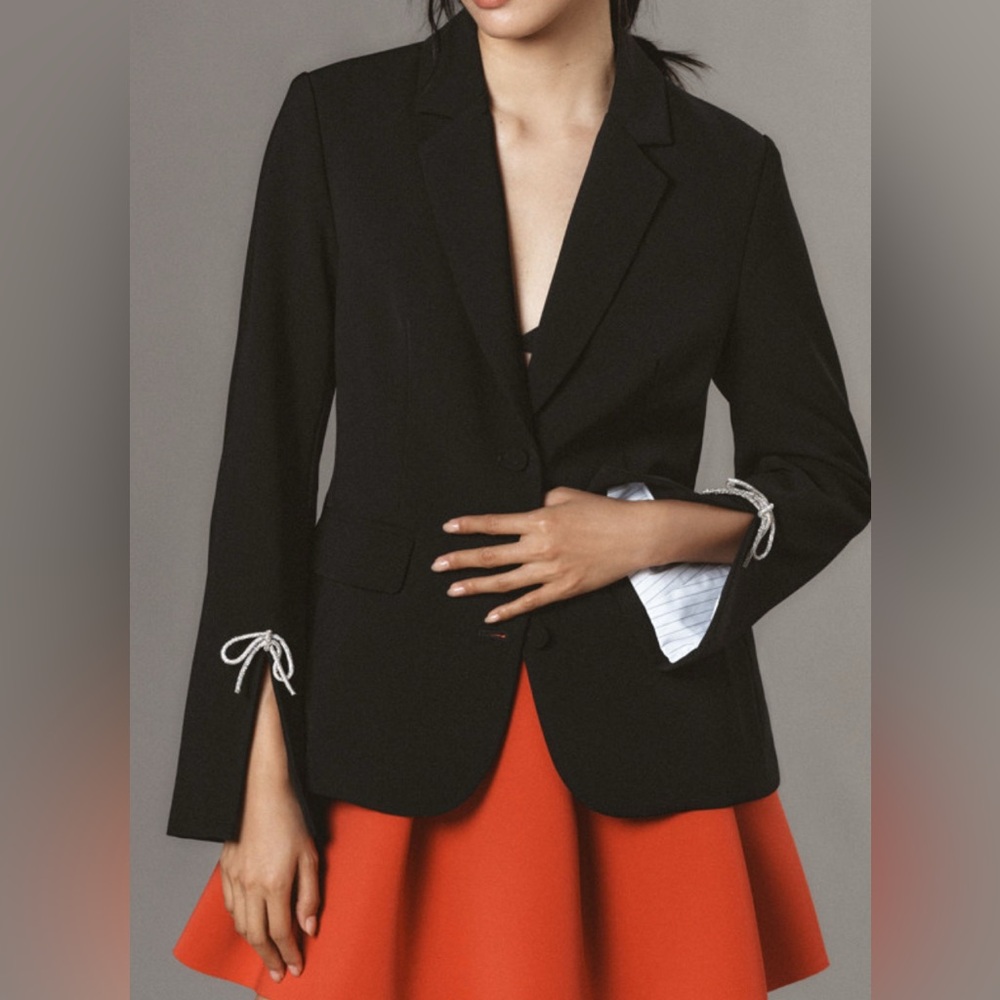 Dolan (Anthropologie)- Crystal Bow Blazer